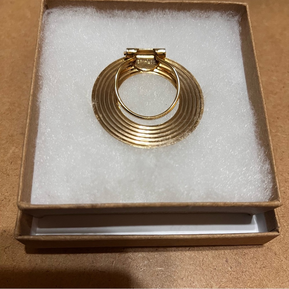 Vintage Costume Jewelry Ladies Gold Tone Scarf Clip